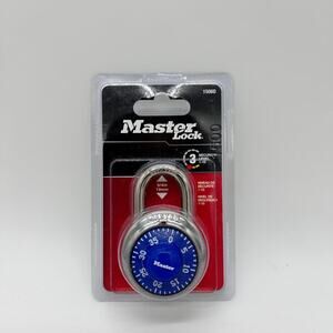 New Master Lock Combination Dial Padlock 1506d Blue Masterlock Durable Steel